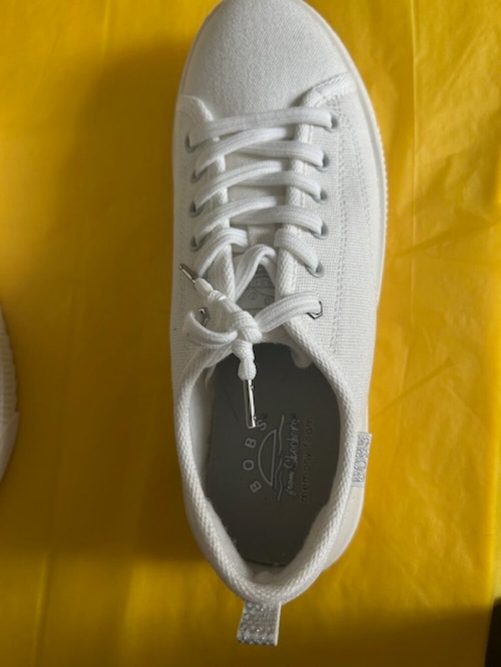 BOBS for Skechers white pull-on sneakers - Picture 5 of 7